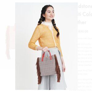 TORBOON Amalfi Rise Fringed Tote NWT